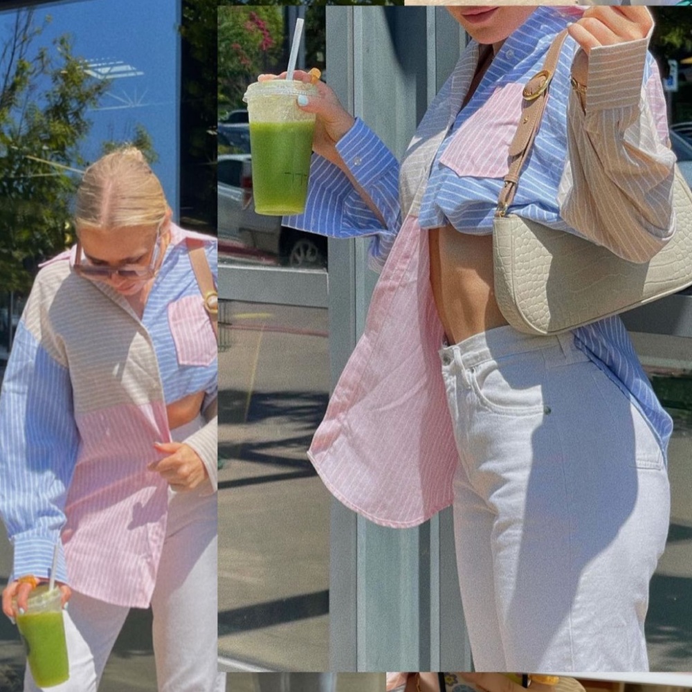 Sndys pinstripe button up